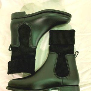 Henry Ferrera Black Marsala-70 Sweater Rain Boots